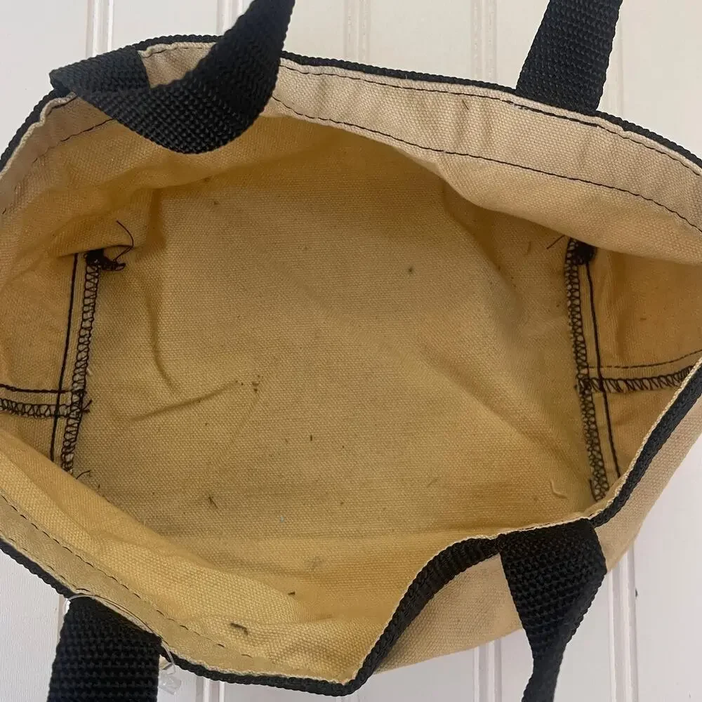 NWT Vintage LL Bean Four Box Shot Shell Bag Canvas Mini Tote RARE‎